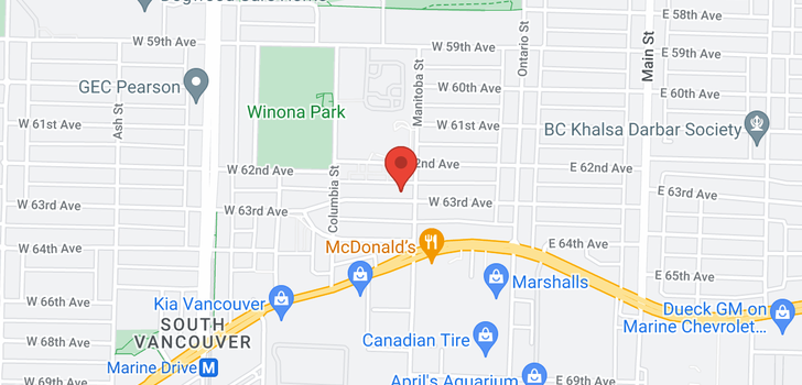 map of 215 W 63RD AVENUE